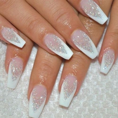 noiva modelo ballerina branco com glitter prata