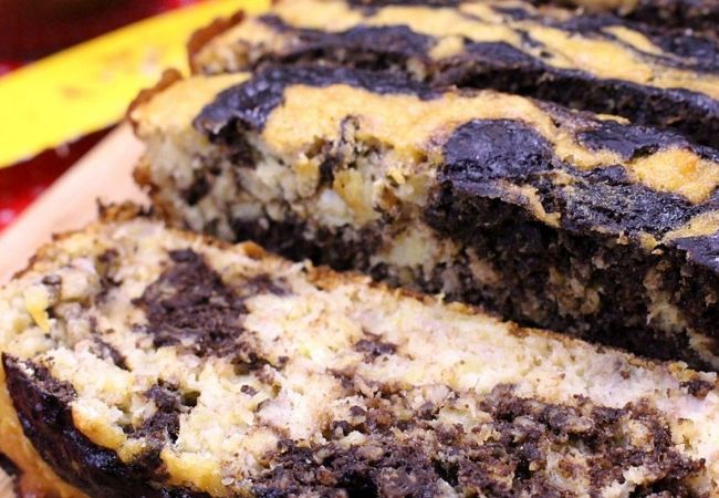 bolo de banana com chocolate