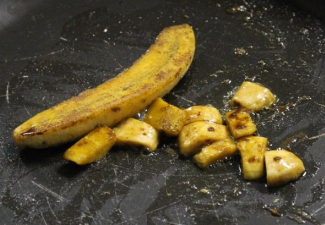 banana flambada com cachaça