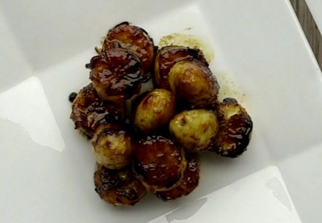 banana flambada com chocolate