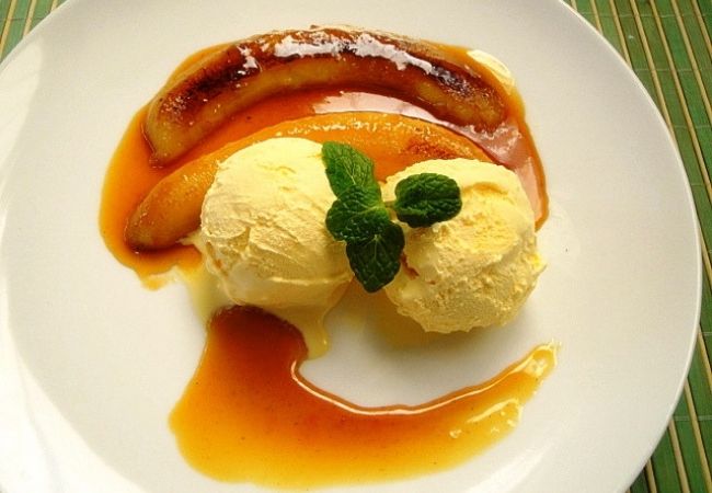 banana flambada ao vinho
