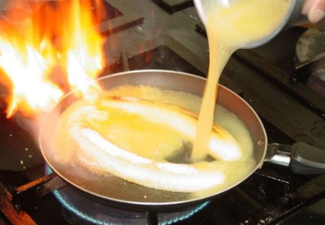banana flambada com vodca