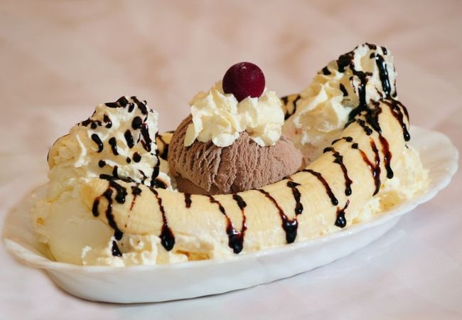 banana split receita tradicional