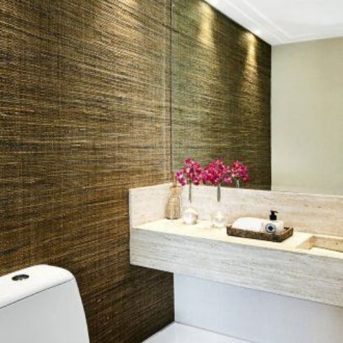 banheiro papel de fibras