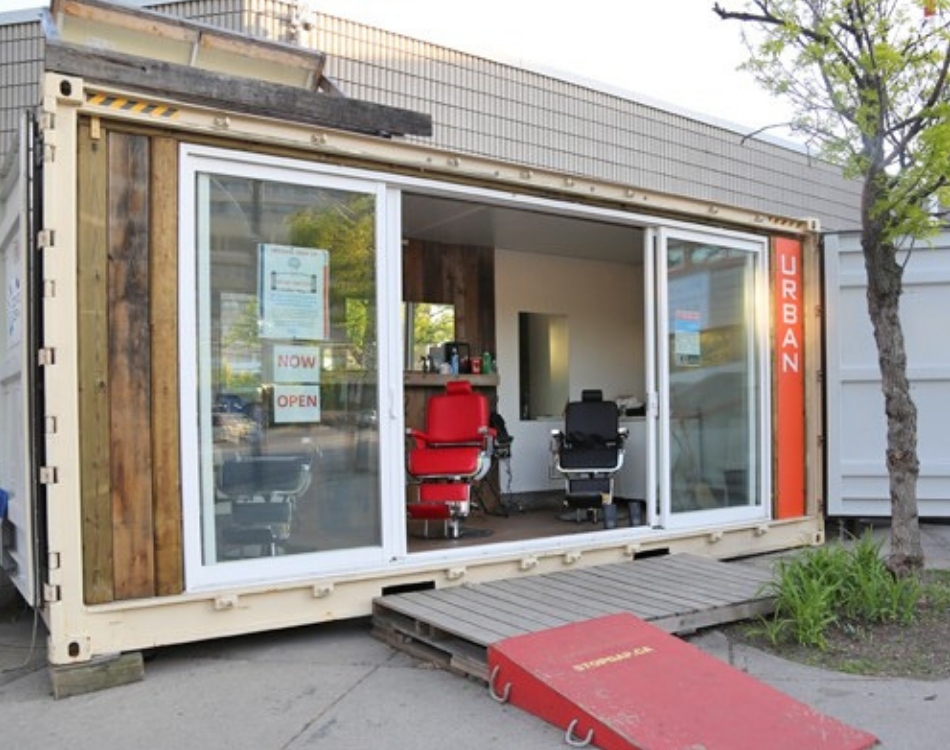 modelo barber shop container