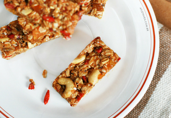 receita de barrinha de cereal com frutas secas