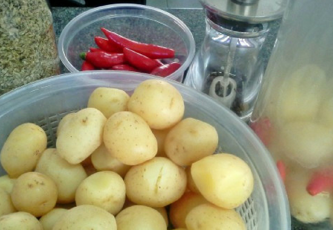 receita de batata em conserva com água e vinagre