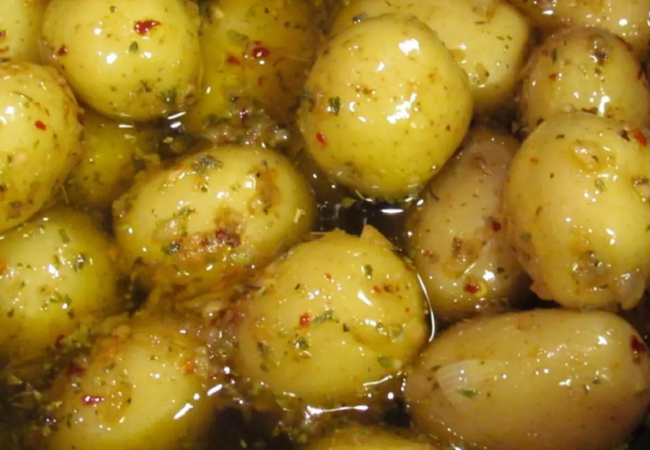 receita de batata em conserva com molho verde