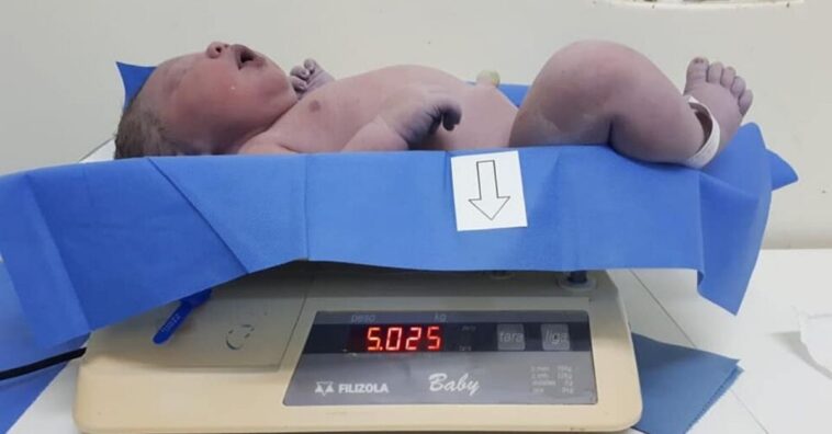 bebê com cinco quilos