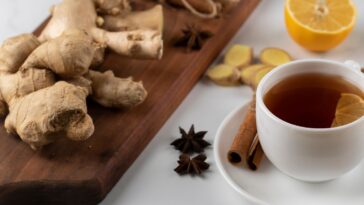 chá detox com gengibre
