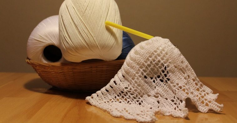 bico de crochê para pano de prato