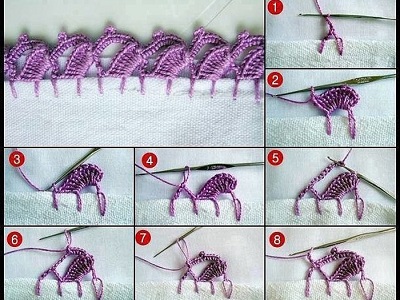 bico de crochê passo a passo