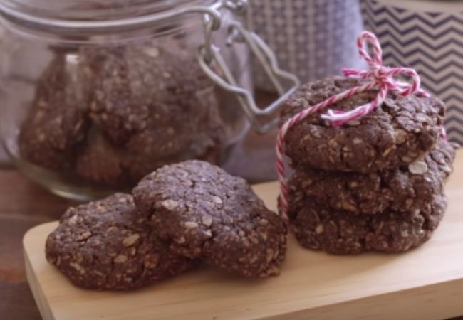 receita de biscoito de aveia vegetariano