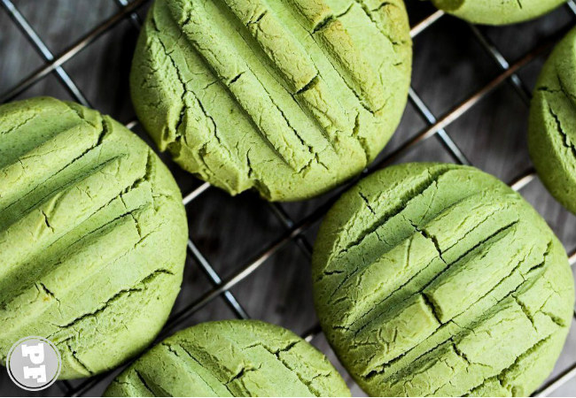 biscoito de leite condensado com chá verde