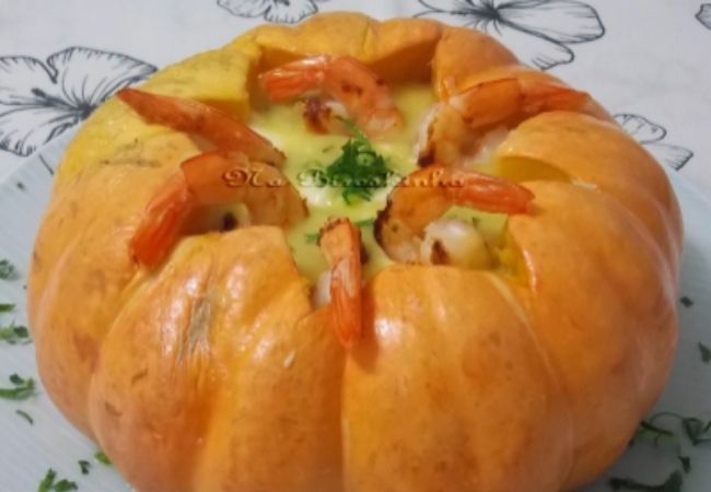 bobó de camarão na moranga tradicional