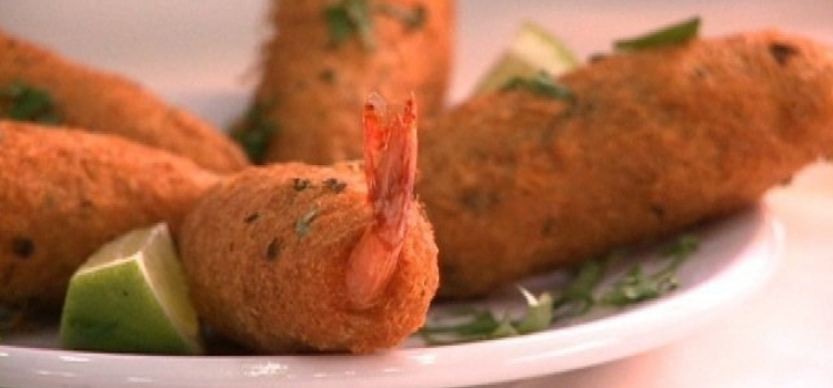 receita de bolinho de bacalhau com camarão