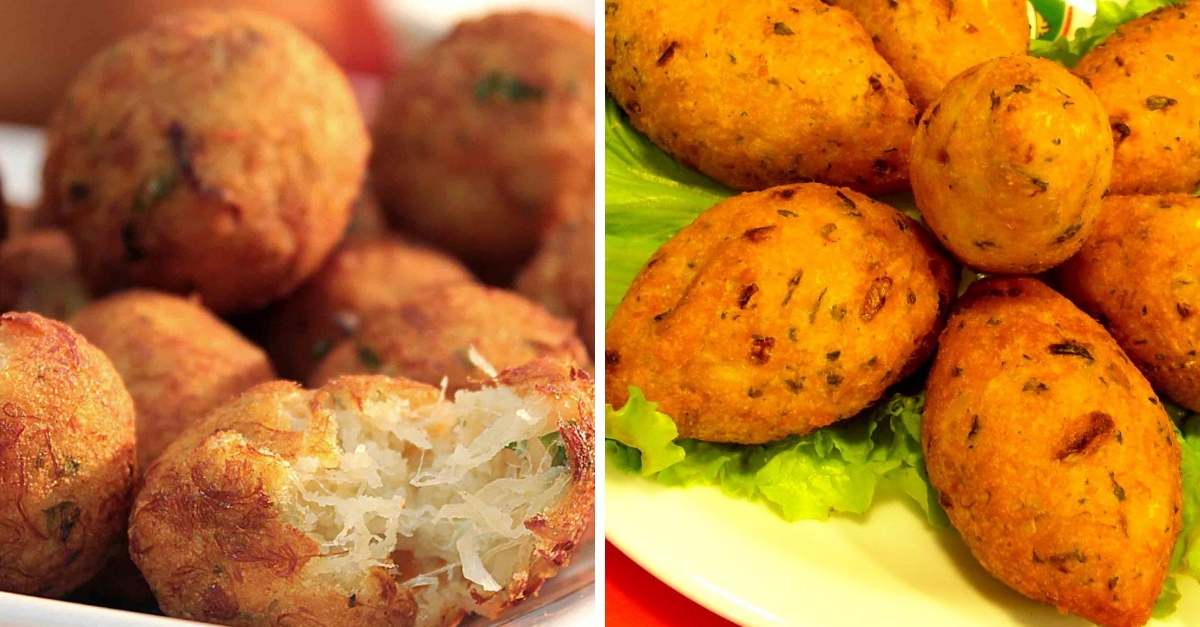 Receita tradicional de bolinho de bacalhau