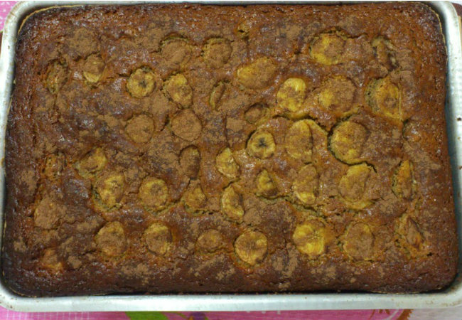 bolo de banana integral