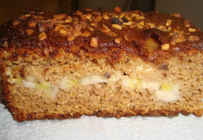 bolo de banana integral