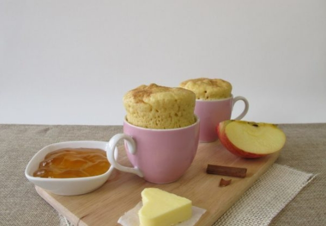 receita de bolo de caneca fit de maçã