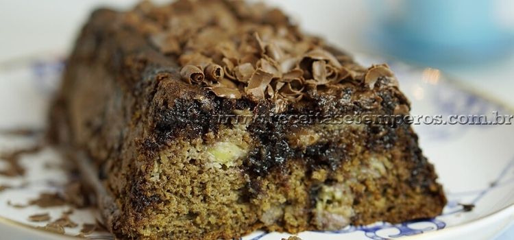 receita de bolo de chocolate com banana