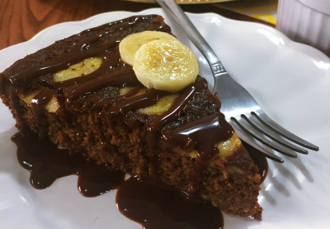 bolo de chocolate light com banana