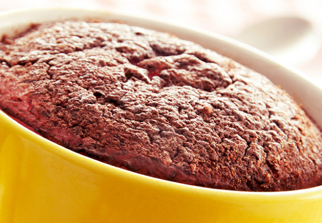 bolo de chocolate light de caneca