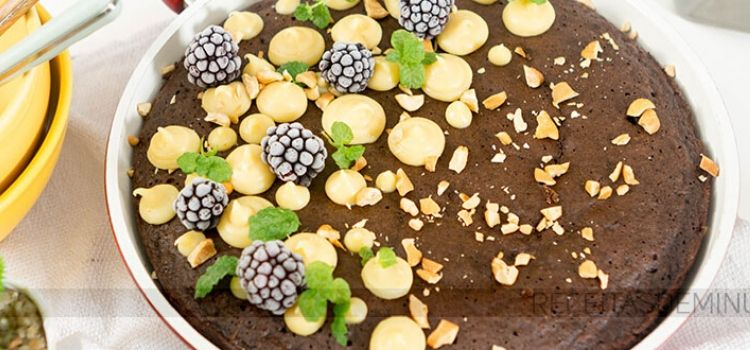 bolo de frigideira sabor chocolate