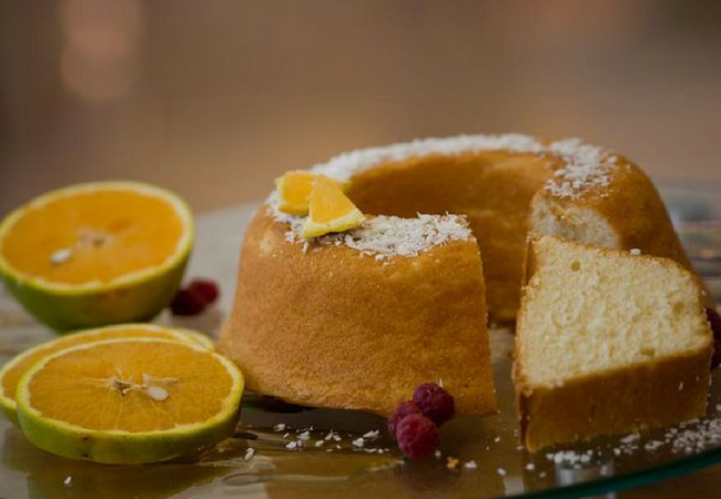 receita de bolo de laranja com casca e suco de laranja