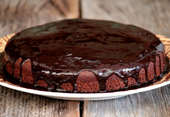 receita com calda de chocolate