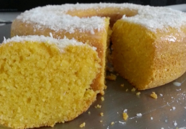 receita de bolo de milho de lata com leite coco