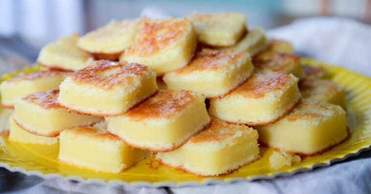 bolo de queijo minas com leite condensado