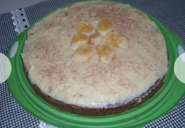 bolo de doce de banana com leite condensado