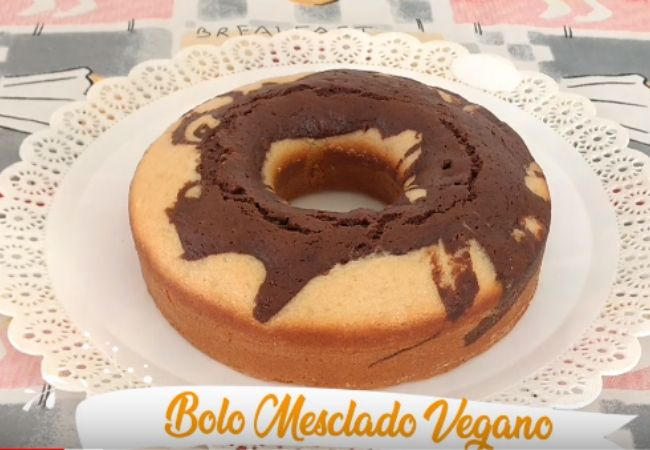 receita de bolo mesclado vegano