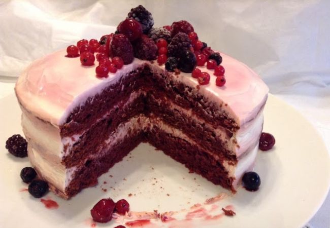 bolo red velvet versão saudável