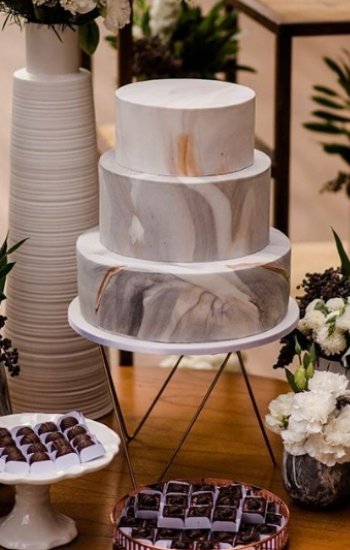 modelo de bolos de casamento marmore