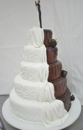 modelo de bolos de casamento metades