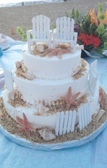 modelo de bolos de casamento praia