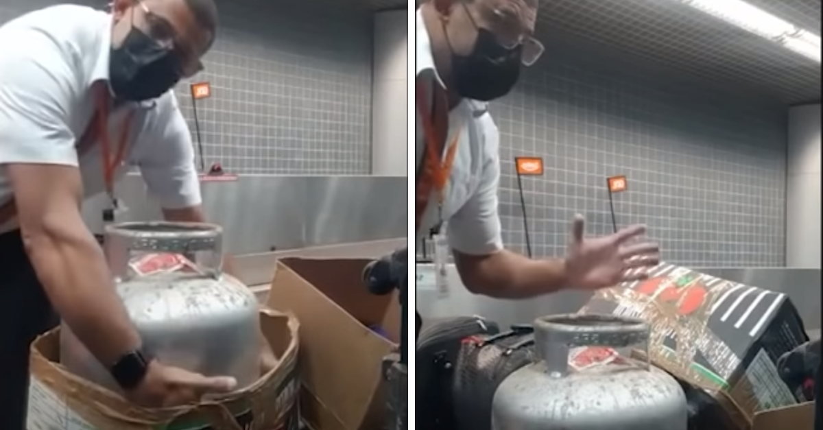 botijão de gás aeroporto