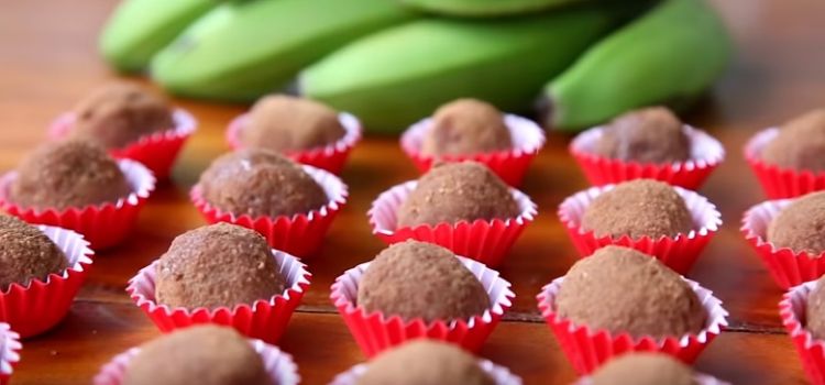 brigadeiro saudável com biomassa de banana