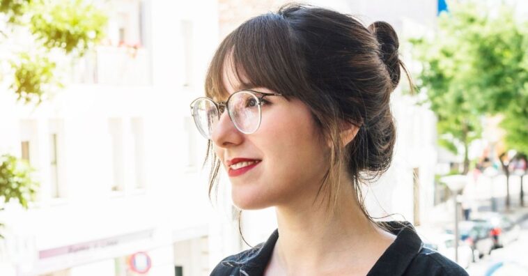 cabelo cortado com franja