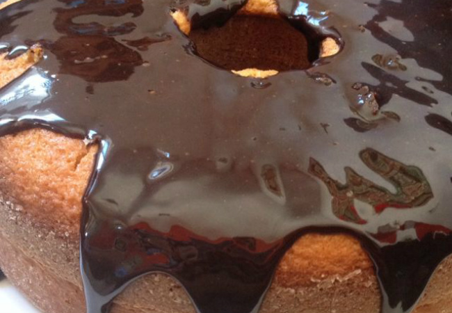 calda de chocolate com água