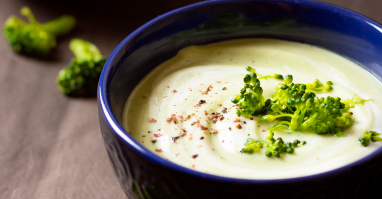 caldinho de couve-flor com brócolis