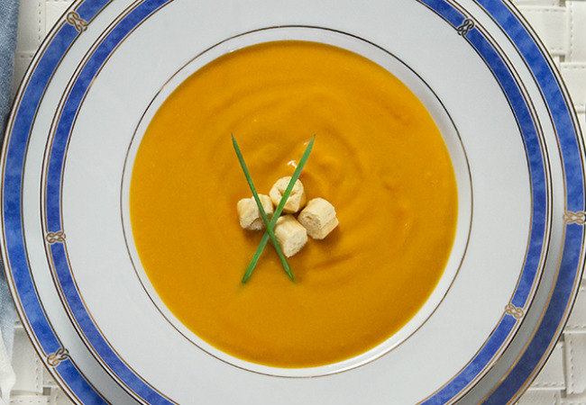 caldo de abóbora com carne