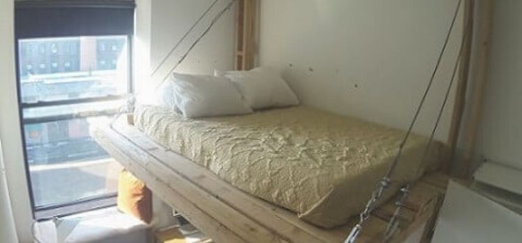 modelo cama suspensa e dobrável