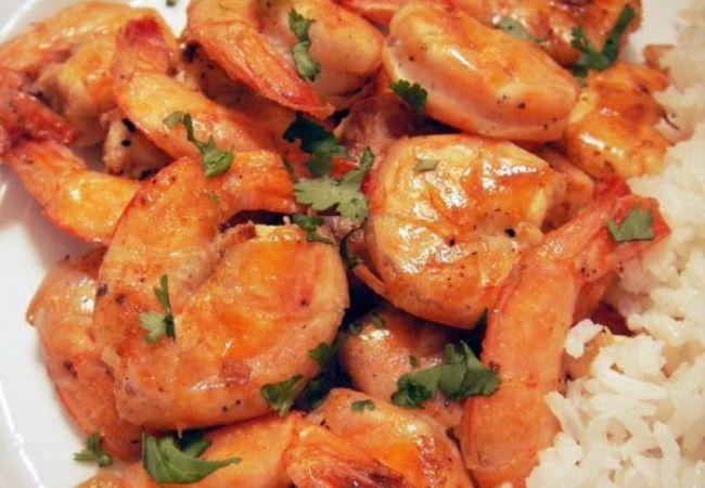 camarão na manteiga e alho