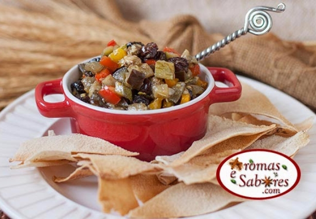 caponata com molho de mostarda