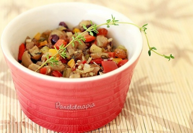 caponata no micro-ondas