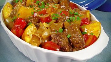 carne de panela com mandioca