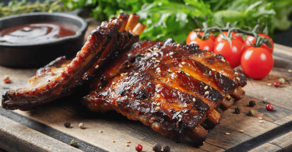 carne de porco com molho barbecue